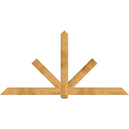 Ekena Millwork Kennewick Rough Sawn Timber Gable Bracket, Western Red Cedar, 108"W x 54"H x 4"D x 6"F, 12/12 Pitch GBW108X54X0406KEN00RWR